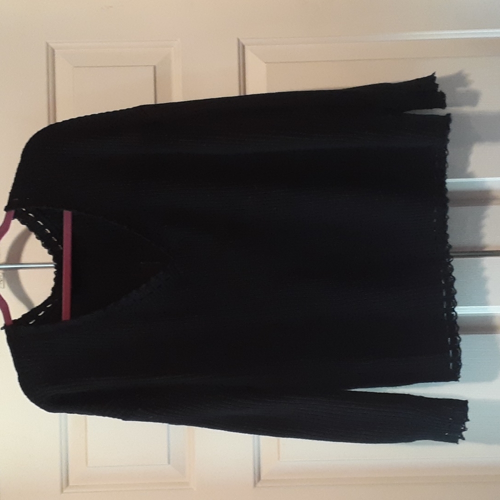 Black V neck sweater